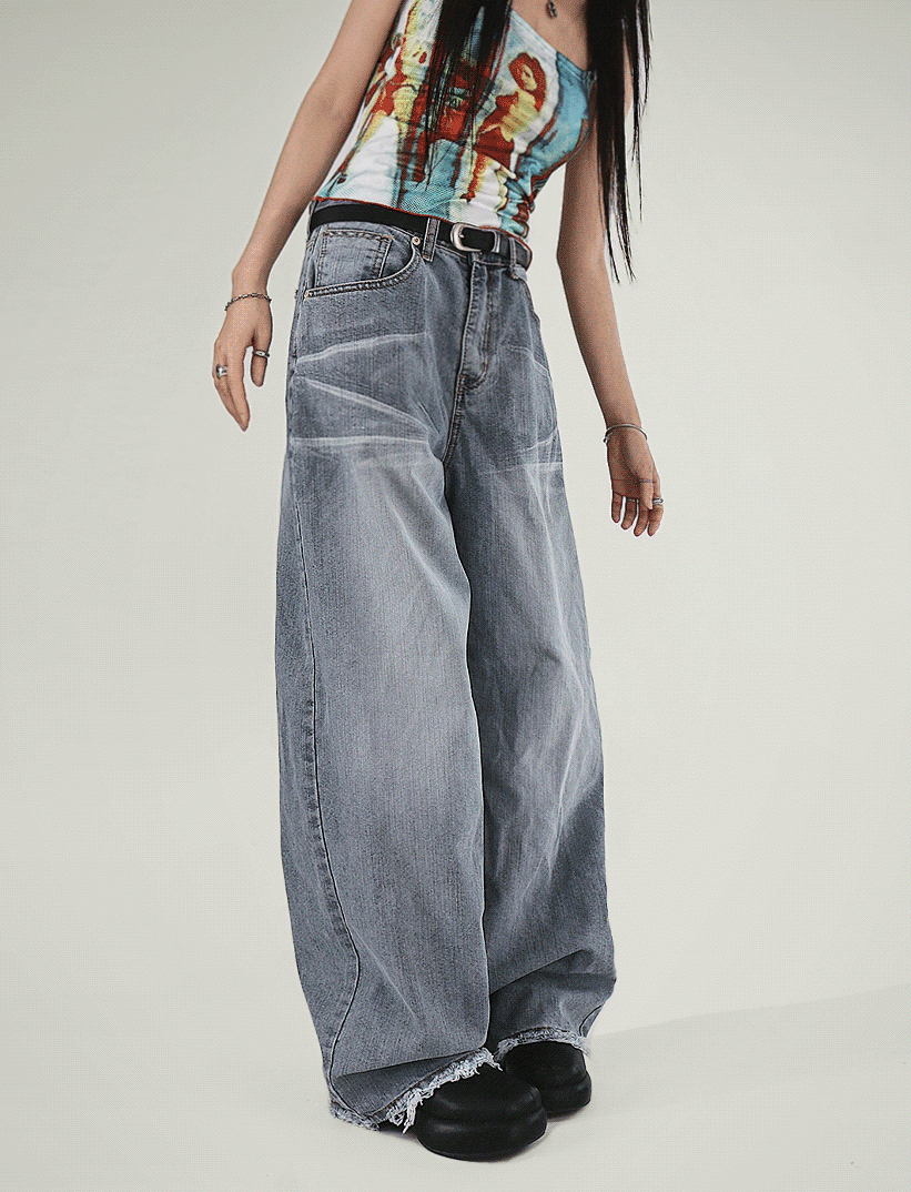 【SURGERY】surgery bone cutting wide burnished pants