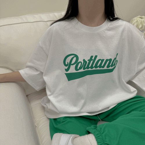 [당일출고/ 주문폭주 /빅사이즈/남녀공용] 포틀랜드 오버핏 반팔티