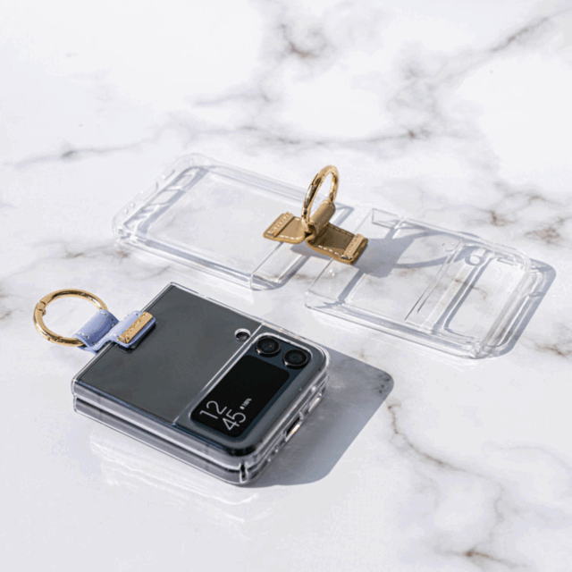 🎉신상입고🎉 삼성 갤럭시 Z플립 지플립 제트 FLIP z flip 3 4 변색없는 투명 하드 골드 컬러 링 고리 스트랩 케이스