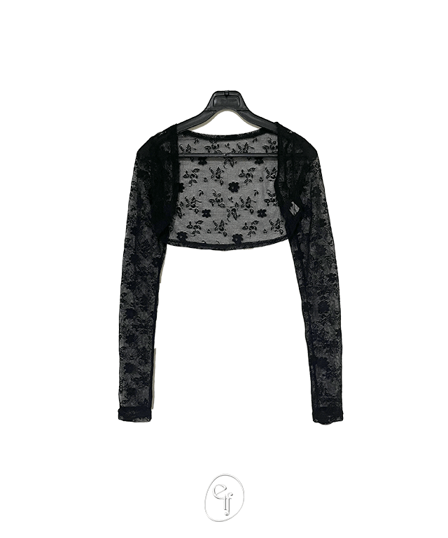 Flower Lace See through Bolero Cardigan flower-lace-see-through-bolero-cardigan